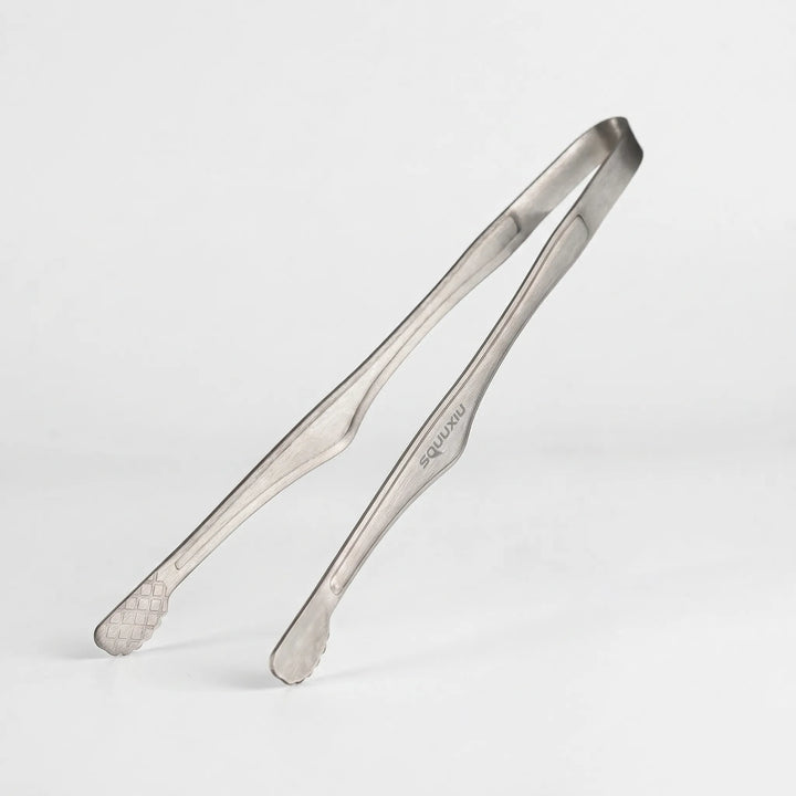 Ridged Titanium Camping Grill Plate With Tongs -  Flamekit