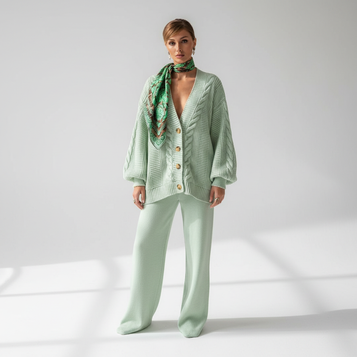 Rippenstrick Cardigan Mit Knopfleiste - Naomi