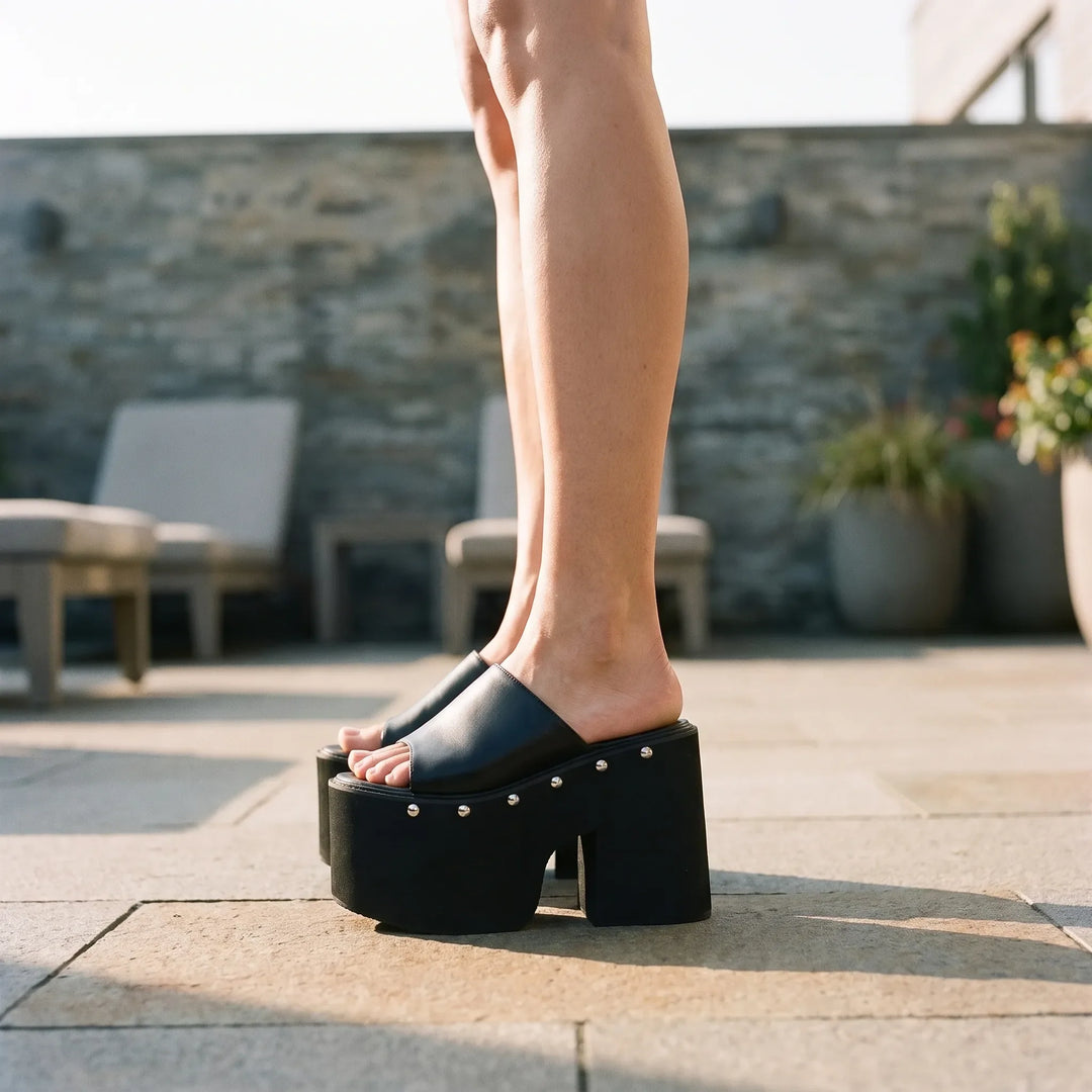 Robuuste Slip-On Platform Sandalen - Nicole