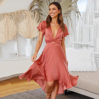 Lichtgewicht zomer midi jurk met V-hals – Lina