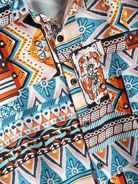 Zomers Dames Shirt met Etnische Print en Borstzak – Nova