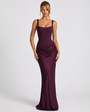 Corset Maxi Dress with Draped Skirt and Lace-Up Back 13