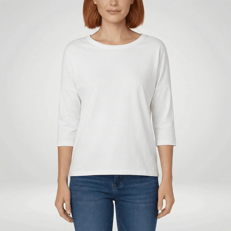 Rundhals-Shirt Mit Dreiviertelärmeln - Lucienne