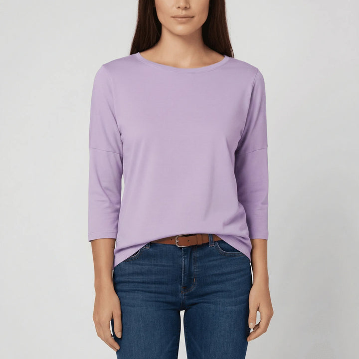 Rundhals-Shirt Mit Dreiviertelärmeln - Lucienne
