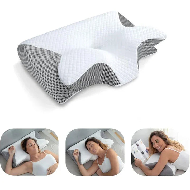 2-in-1 Geheugenfoam Nekpillow met Ergonomisch Contourontwerp – RestAlign