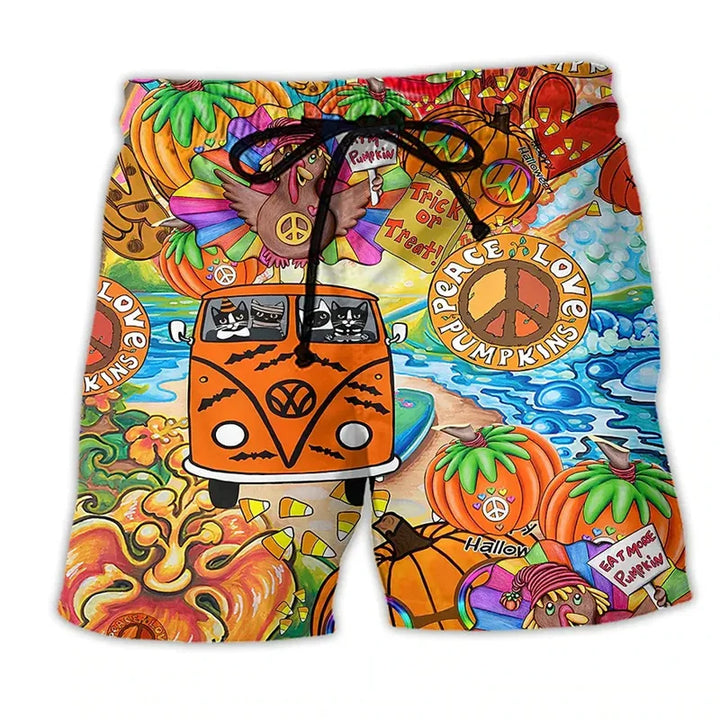 Herren-Badeshorts mit Graffiti-Print – NovaBay