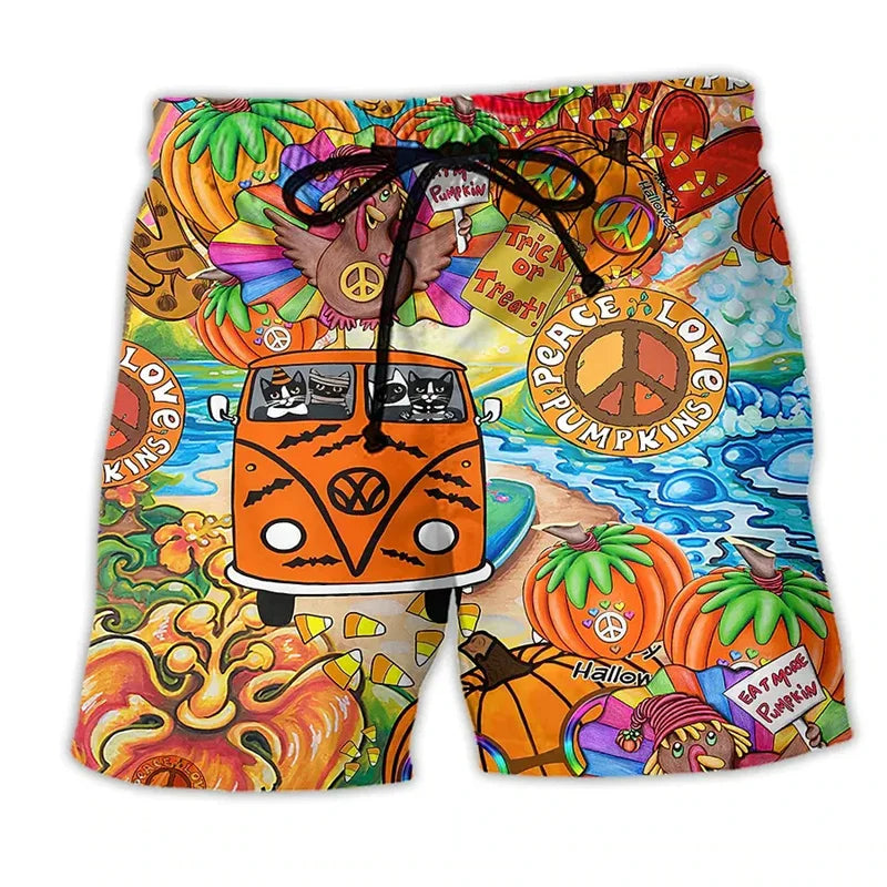 Herren-Badeshorts mit Graffiti-Print – NovaBay