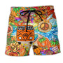 Herren-Badeshorts mit Graffiti-Print – NovaBay