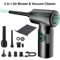 2-in-1 Tragbarer Druckluftstaubsauger und Bläser mit LED-Licht (7500mAh) - AirMaster