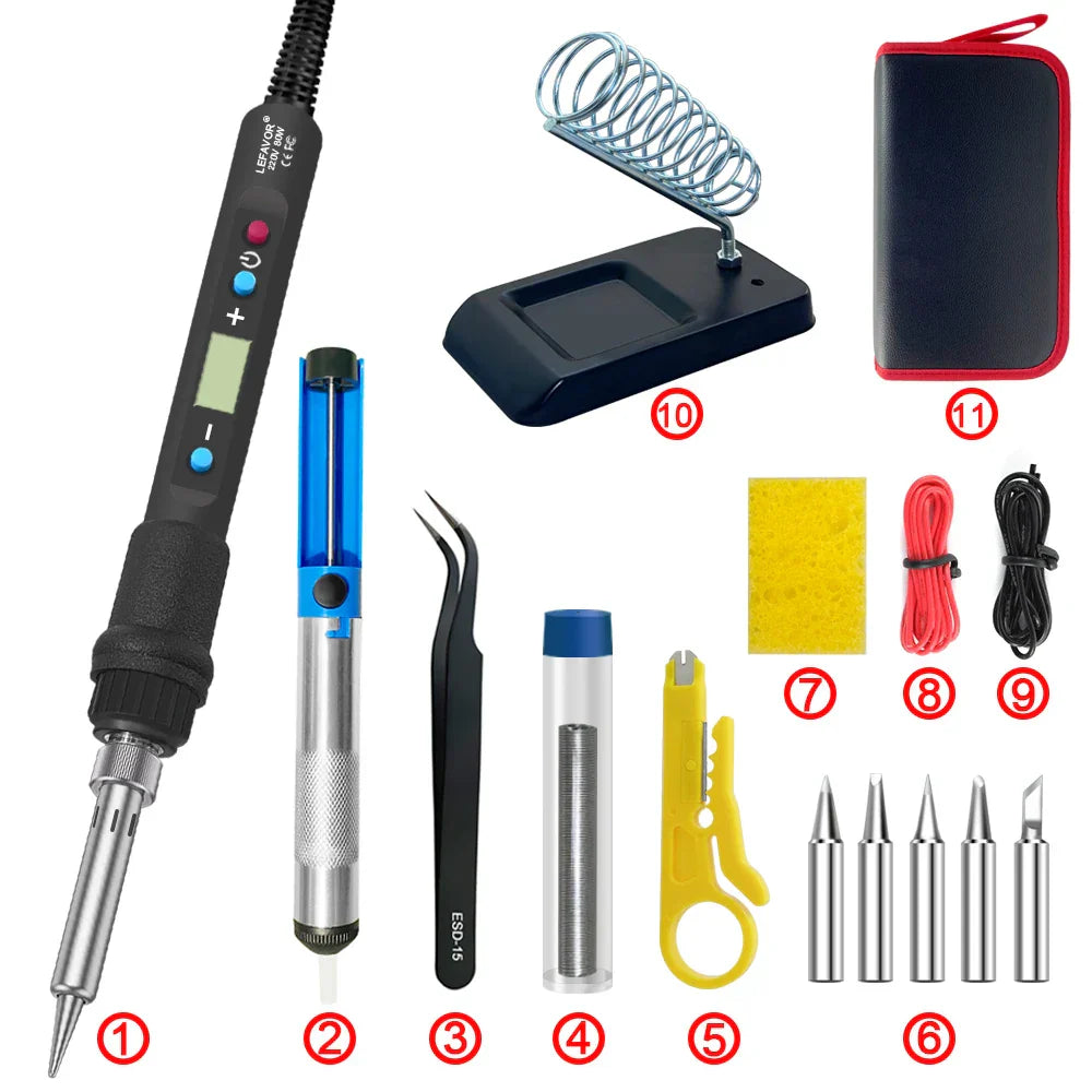 Digitale Weergave 80W Loodgietset met Instelbare Temperatuur – Fusion