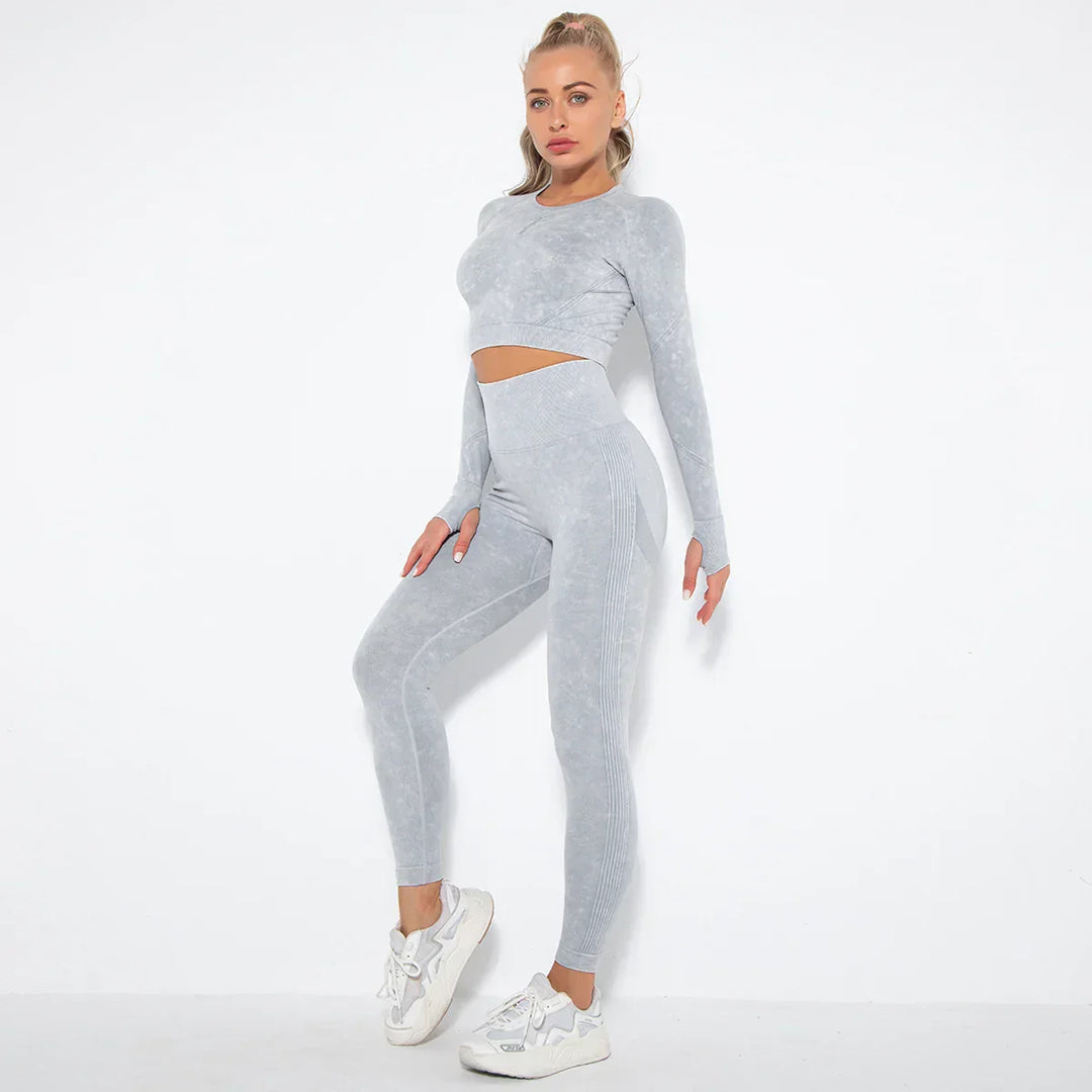 Nahtloses Damen Yoga Set mit Cropped Top - Nova