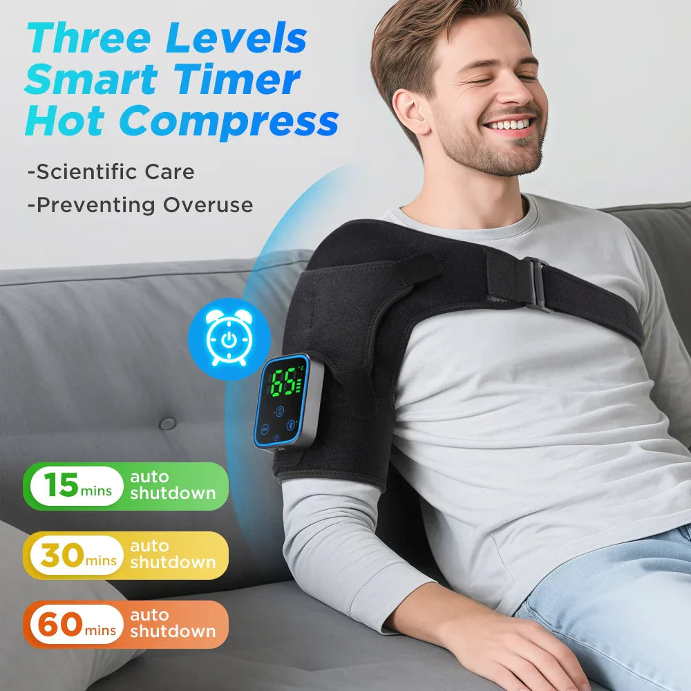 3-in-1 Electric Shoulder, Elbow, and Knee Massager with Heating &amp; App Control – ReliefPro 