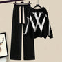 Zweiteiliges Damen-Herbstset mit Pullover und weitem Hosenrock – Selina
