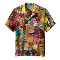 Sommerliches Herrenhemd mit Eiscreme-Print – Luca