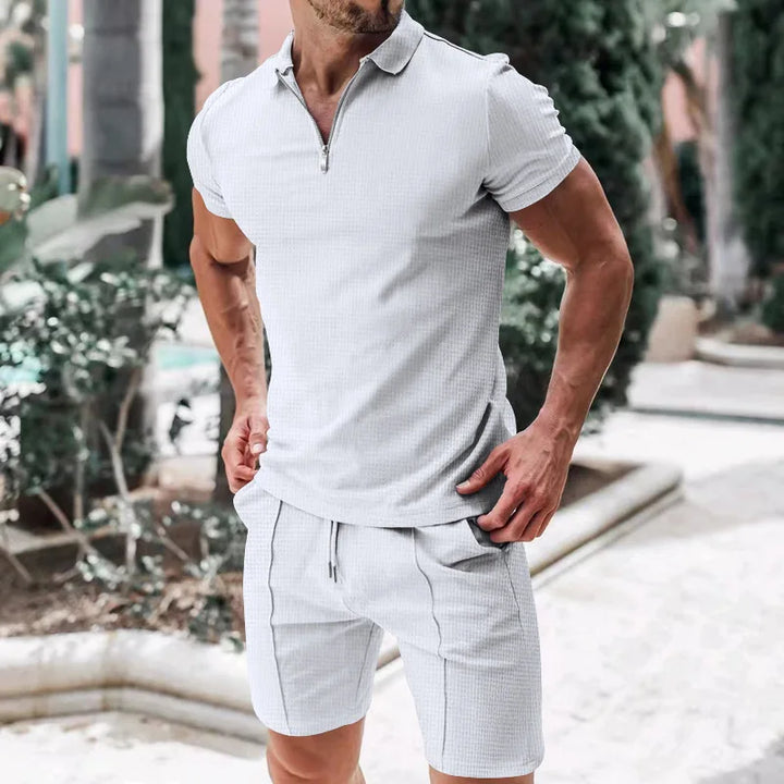 Atmungsaktives & Stylishes Herren-Sommer-Set mit Poloshirt & Shorts - Nilo