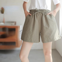 Luftige Damen-Leinen-Shorts mit Hoher Taille und Sportlicher Passform – Fenja