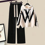 Zweiteiliges Damen-Herbstset mit Pullover und weitem Hosenrock – Selina