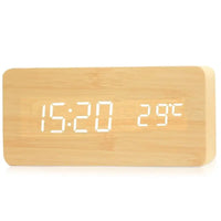 Digital Wooden Wecker with LED display – WoodSync 