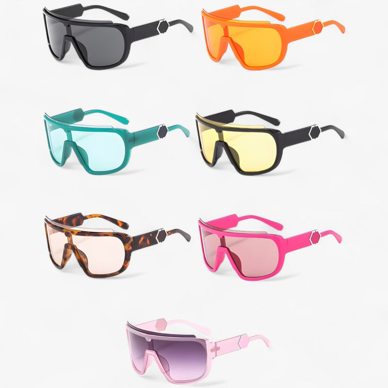 Oversized Monoblock Wraparound Sunglasses – Auron