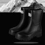 Damen Chelsea Regenstiefel wasserdicht mit Blockabsatz & Profillaufsohle – Saphira