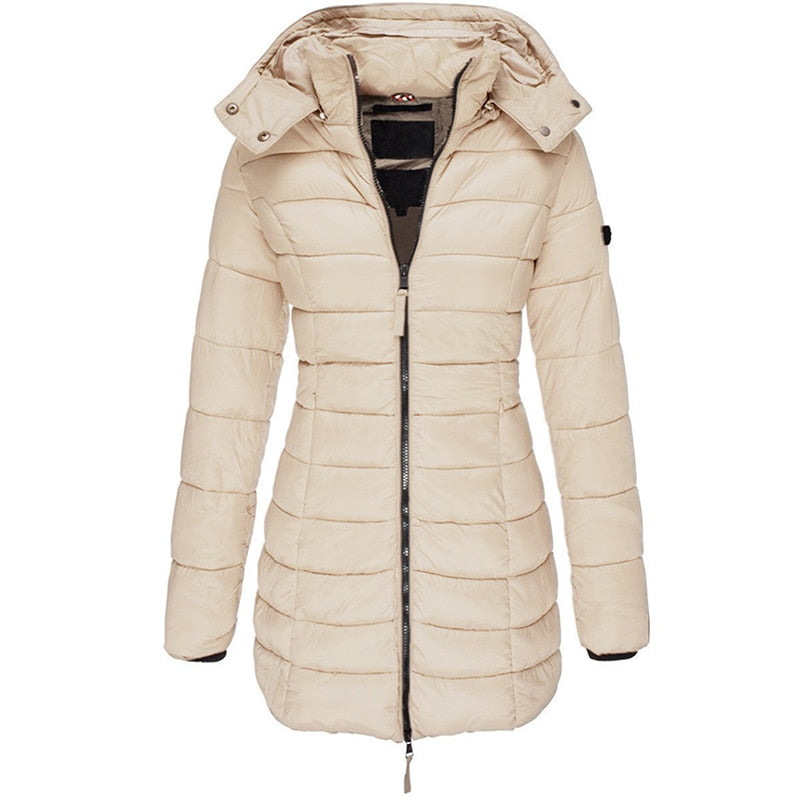 Damenparka mit Kapuze und Daunenfüllung - Elena