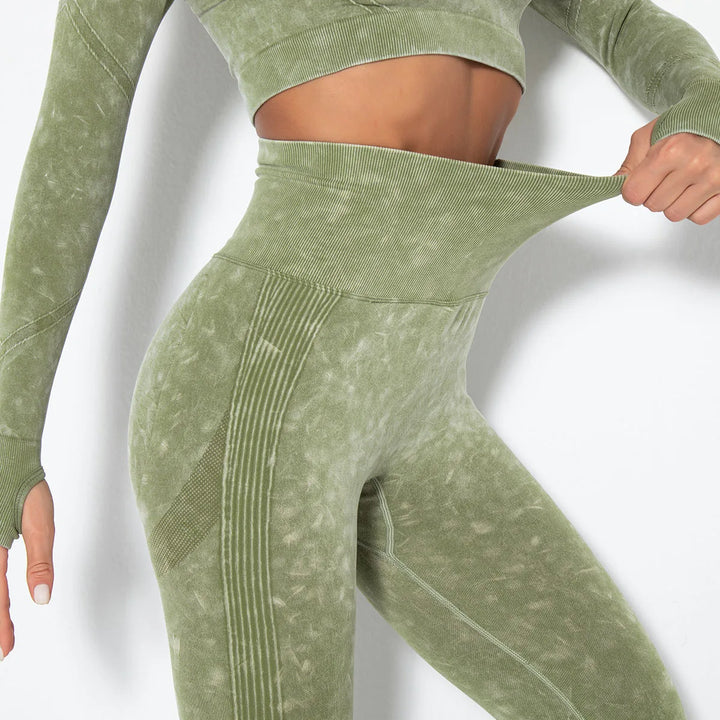 Nahtloses Damen Yoga Set mit Cropped Top - Nova