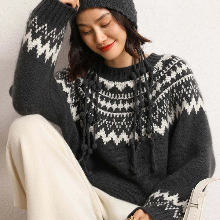 Bequemer Gestrickter Pullover für Damen - Chloe