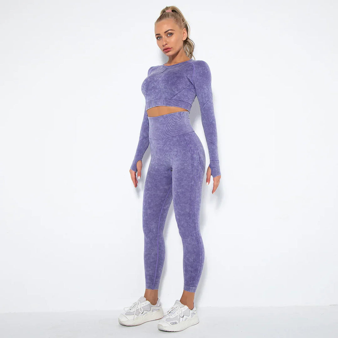 Nahtloses Damen Yoga Set mit Cropped Top - Nova