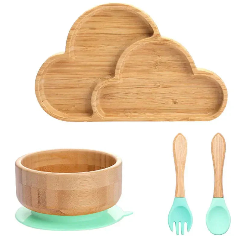 Kindergeschirr-Set mit Saugnapf - EcoFeast