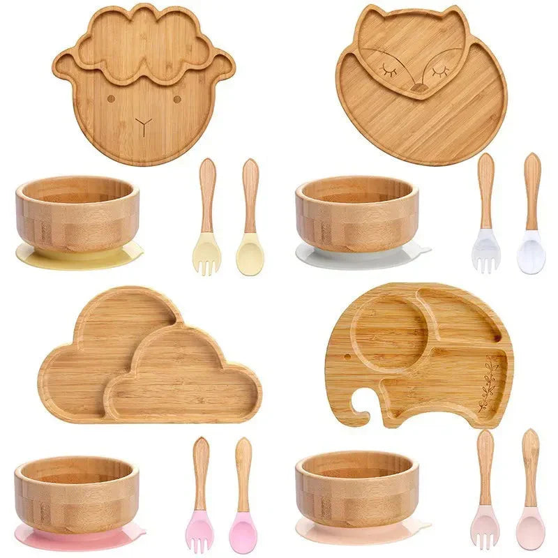 Kindergeschirr-Set mit Saugnapf - EcoFeast