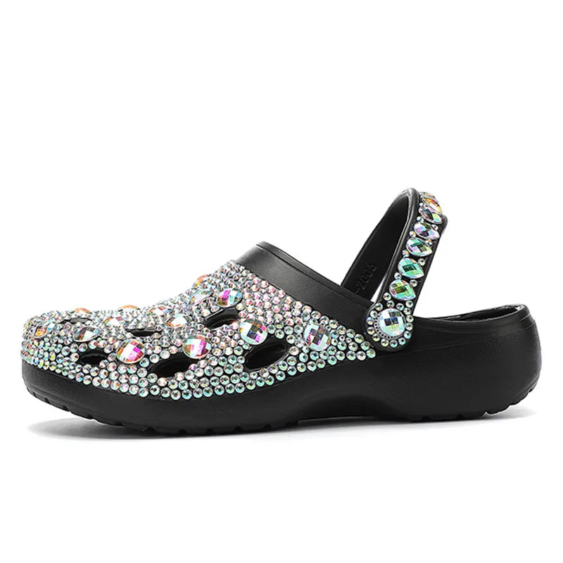 Kristallverzierte Sommer-Damensandalen aus EVA – Alviera