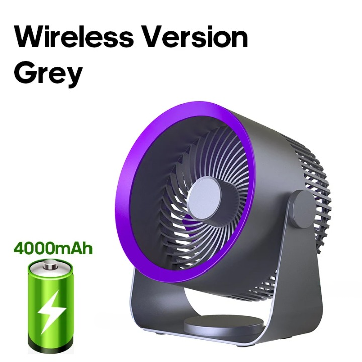 Multifunktionaler elektrischer Ventilatorzirkulator mit 4000mAh Akku – AirFlex