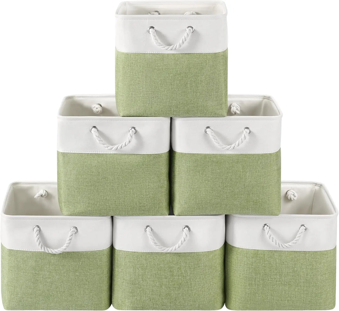 Set aus 6 Faltbaren Stoff-Aufbewahrungsboxen mit Seilen – Nadir