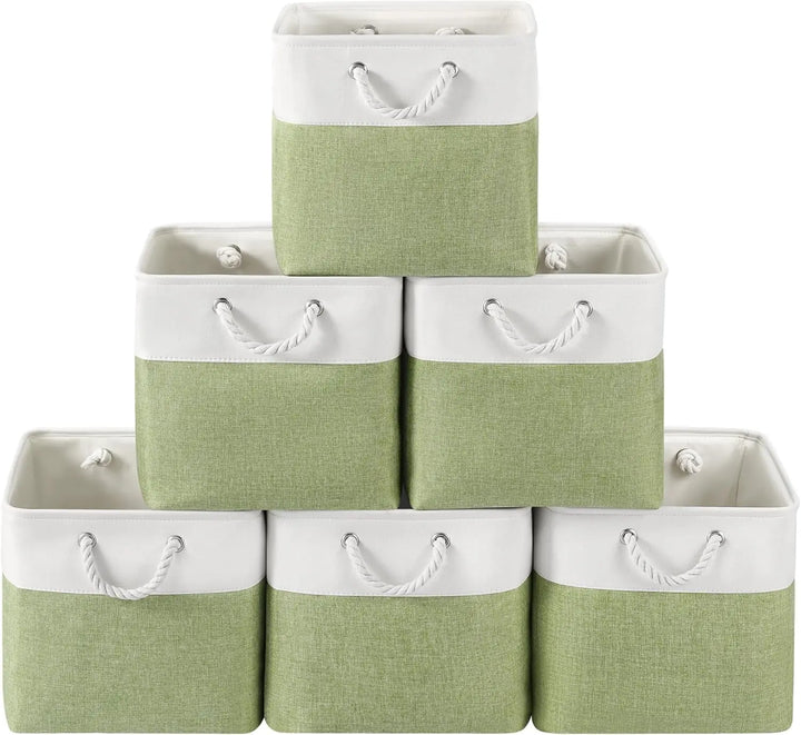 Set aus 6 Faltbaren Stoff-Aufbewahrungsboxen mit Seilen – Nadir