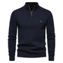 Herren-Baumwollpullover mit Reißverschluss und Stehkragen – Ardel