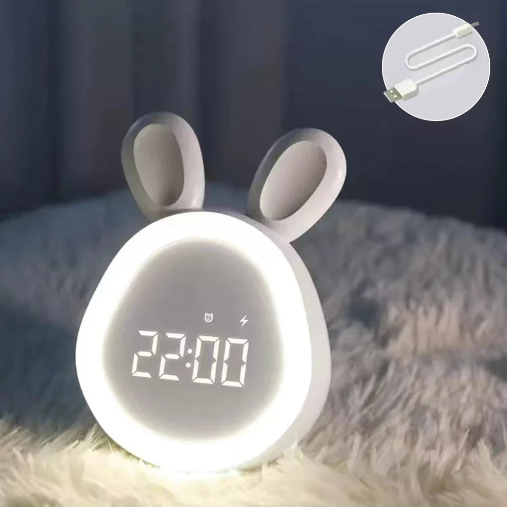 Kinderwecker in Hasenform mit LED-Nachtlicht - BunniGlow