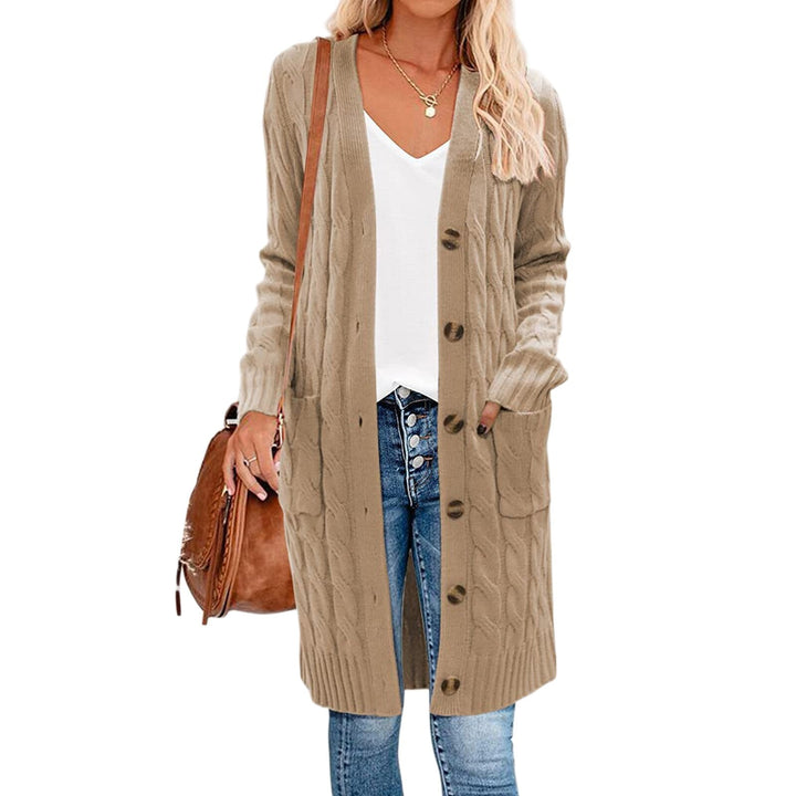 Gestrickte Damen-Cardigan mit Taschen – Noelle
