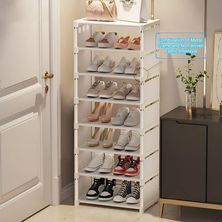Space-saving metal shoe rack with 6 or 8 layers – Liora