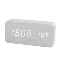 Digital Wooden Wecker with LED display – WoodSync 