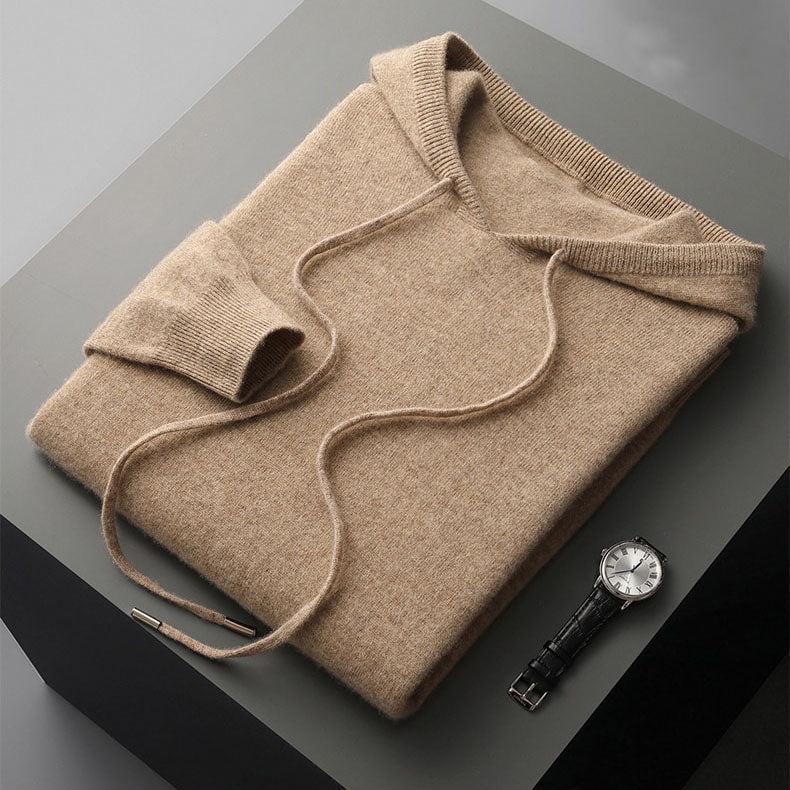 Herren-Hoodie aus Merinowolle – Cassiano