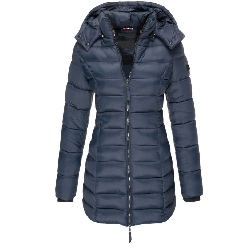 Damenparka mit Kapuze und Daunenfüllung - Elena