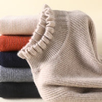 Bequemer Kaschmir-Damenrollkragenpullover - Aurélie