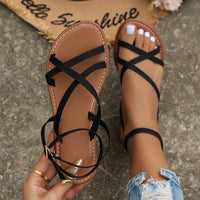 Stijlvolle leren sandalen met delicate bandjes - Mirella