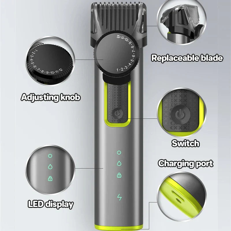 Barttrimmer & kabelloses Haarschneider-Set – HydroTrim