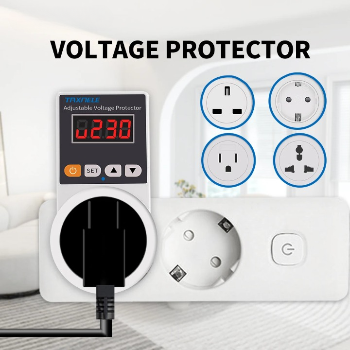 Automatische Spanningsbeveiligingsstekker met Aanpasbare Instellingen – VoltGuard