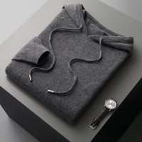 Herren-Hoodie aus Merinowolle – Cassiano