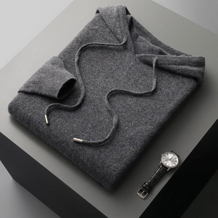 Herren-Hoodie aus Merinowolle – Cassiano