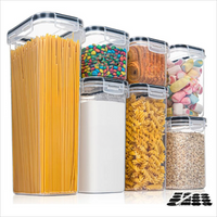 Keuken Voedselopslag Containers Set 7 stuks BPA-vrij Luchtdicht met Labels – StoreMate