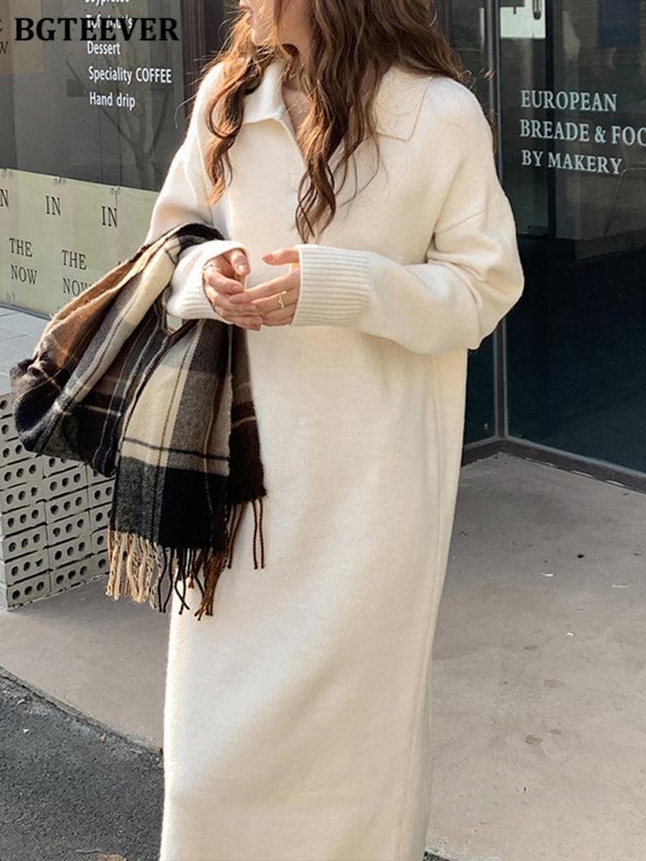 Bequemes Pulloverkleid