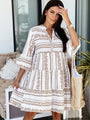 Inna Ibiza Rüschenkleid | Herrlich luftiges Boho-Kleid mit fröhlichem Muster